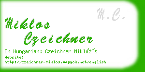 miklos czeichner business card